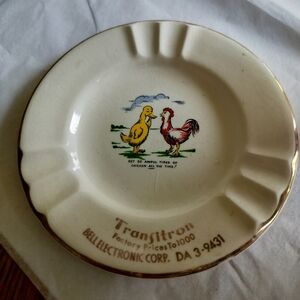 The Sabina Line 22K Ashtray Advertising Bell Electronic Corp Vtg Mid Century